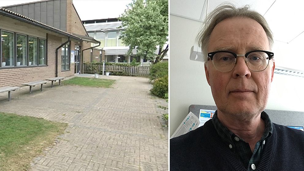 Kollage: Osbecksgymnasiet/Porträttbild på Peter Henninger