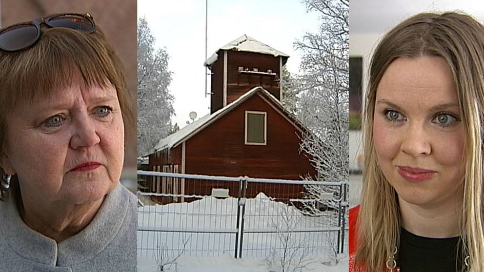 AnnSofie Andersson och Kristina Ernehed – på varsin sida om kraftverket i Långforsen.