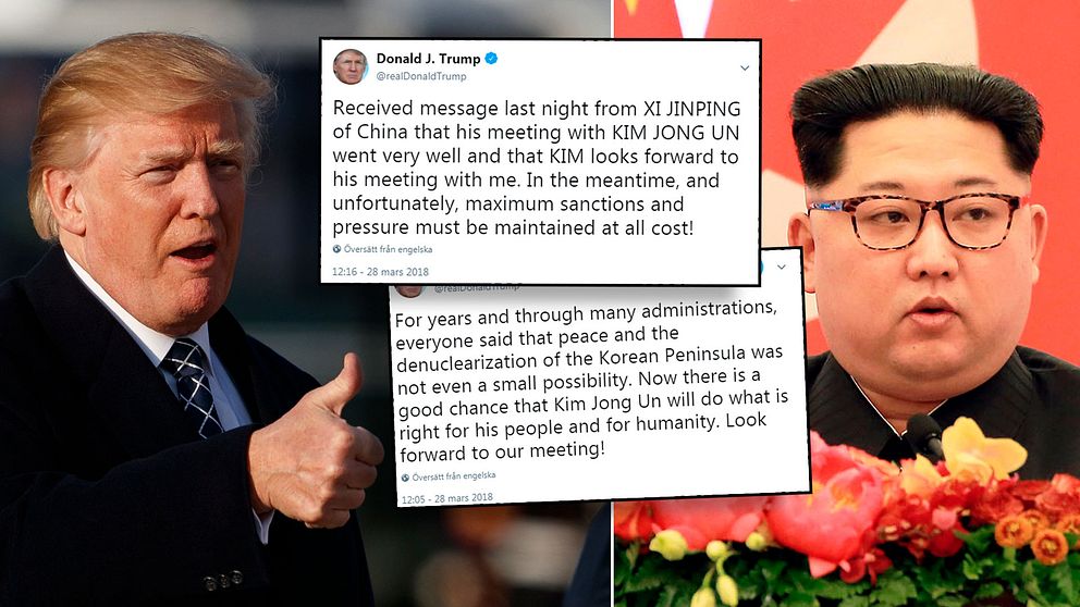 Donald Trump, Kim Jong-Un och Trumps tweets