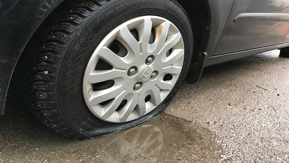 Ett punkterat däck