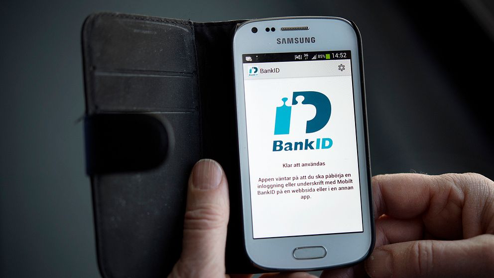 Bild på ett bank-id i mobilen.