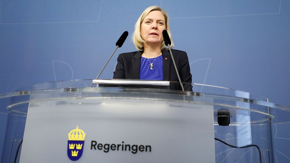 Finansminister Magdalena Andersson (S) presenterar vårbudgeten.