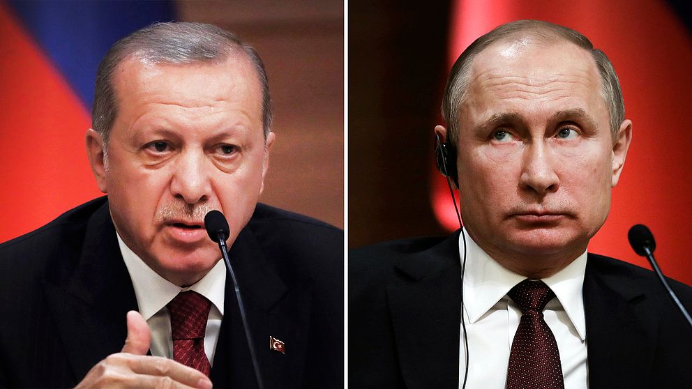 Turkiets president Erdogan och Rysslands dito Putin.