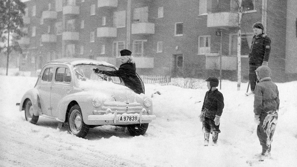 Snöväder (eller snöoväder?) 1956.