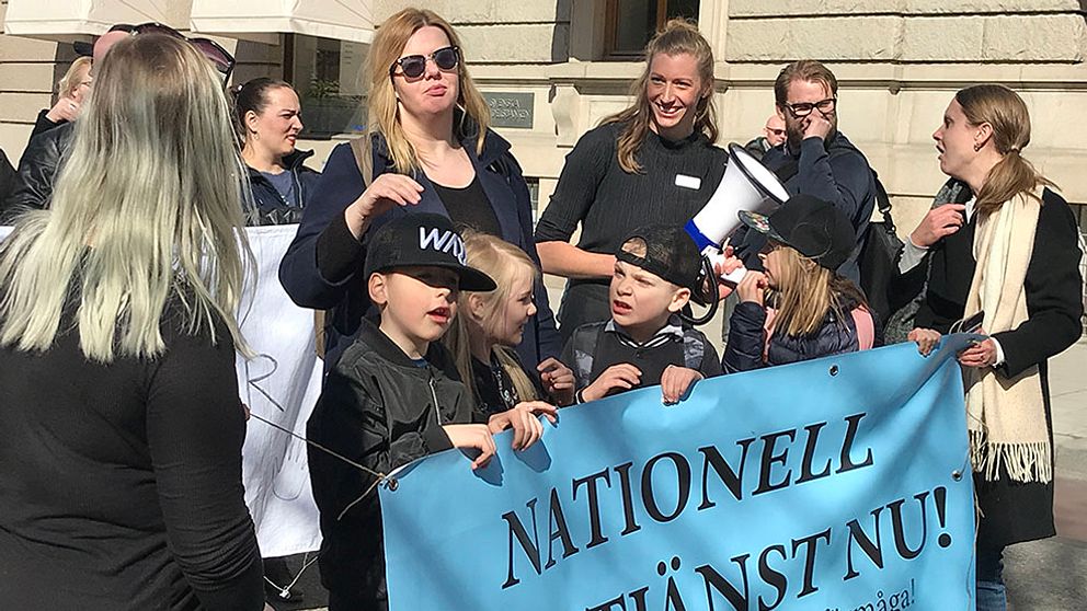 Demonstration för Nationell tolktjänst