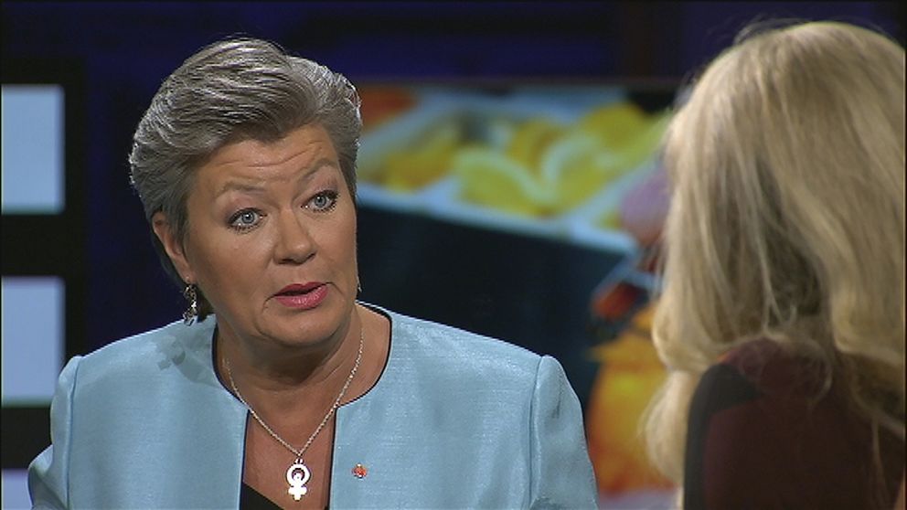 Arbetsmarknadsminister Ylva Johansson (S) i Agenda.