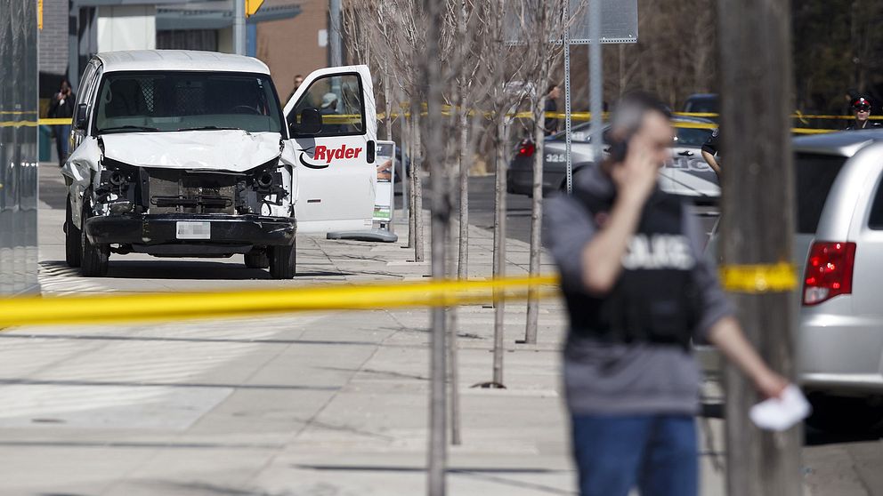 Bilen som användes vid attacken.