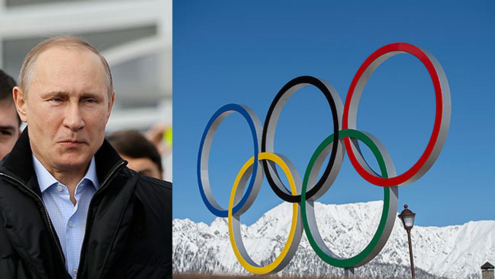 Putin och de olympiska ringarna.