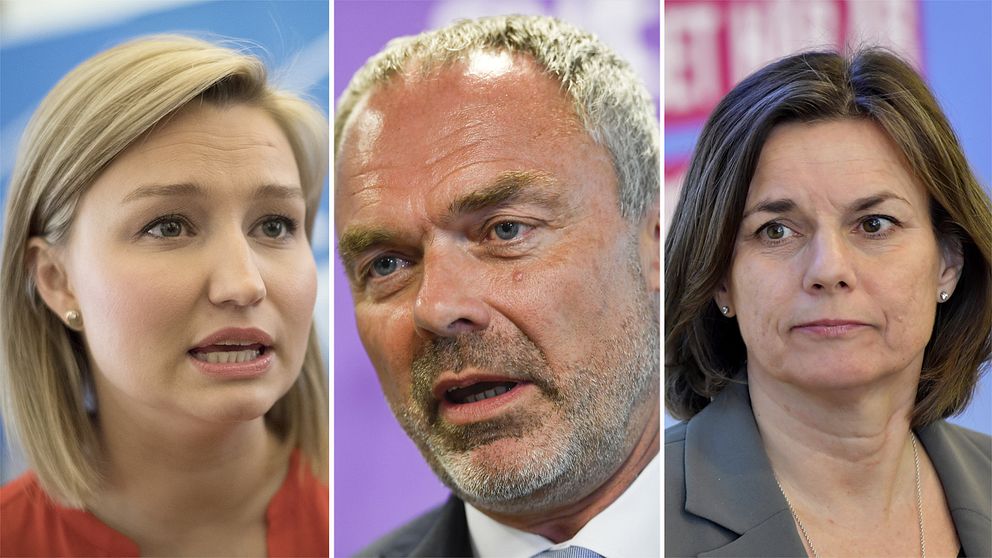 Ebba Busch Thor (KD), Jan Björklund (L), Isabella Lövin (MP).