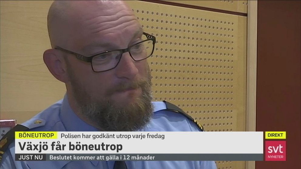 Polisens gruppchef Magnus Rothoff mötte starka reaktioner efter beslutet att säga ja till böneutrop i Växjö förra veckan.