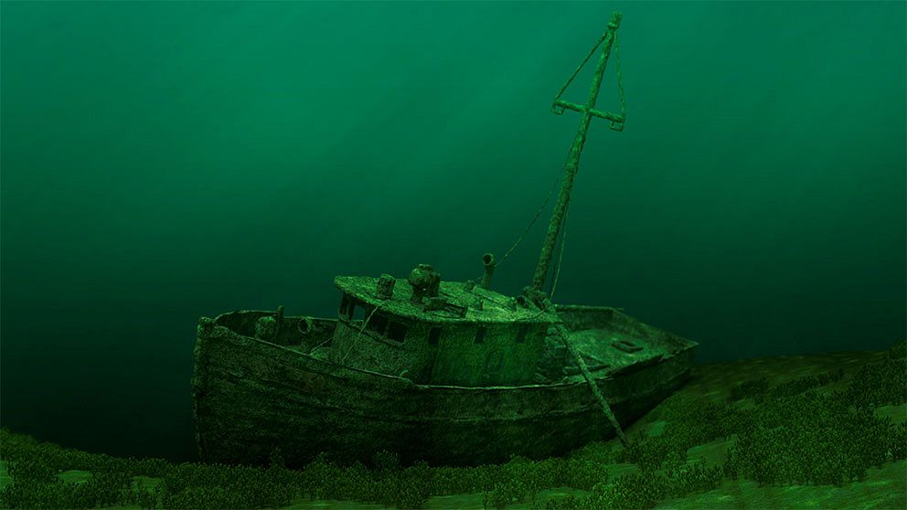Bild från filmen Under Ytan, en undervattensexpedition som avslöjar Östersjöns hemligheter. 
Under ytan är en domfilm som Visualiseringscenter har producerat tillsammans med sjöfartsverket.