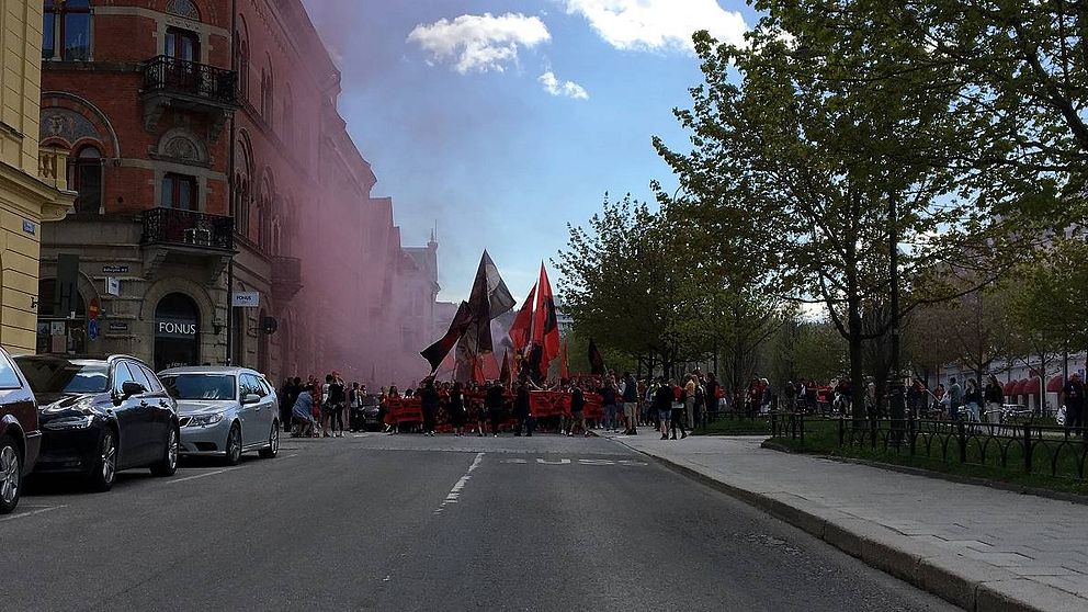 Östersunds FKs fans inledde sin marsch mot arenan vid 14.30-tiden.