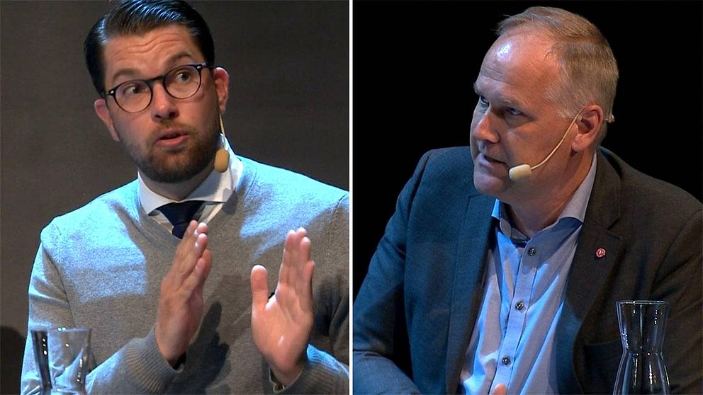 Jimmie Åkesson och Jonas Sjöstedt