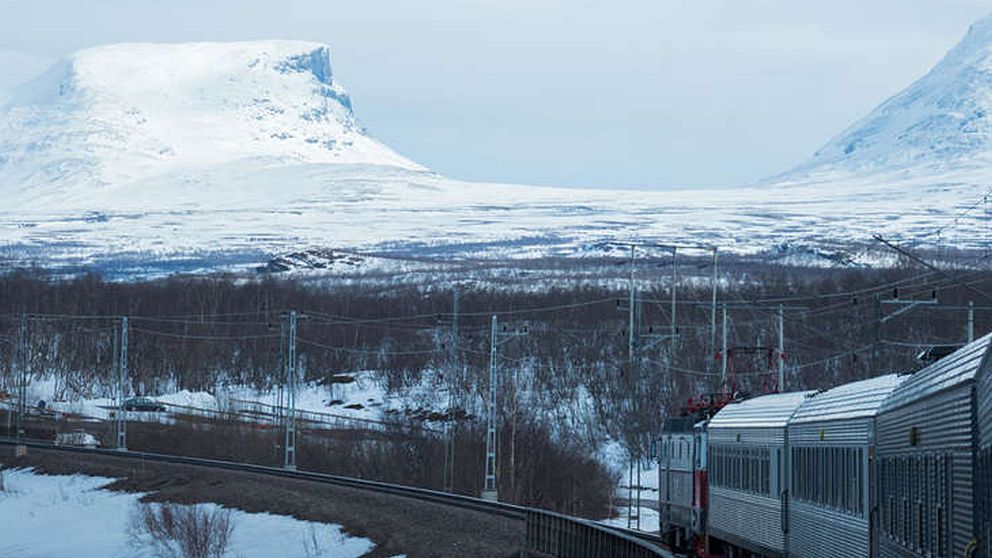 Bild från tågsträckan Kiruna-Narvik