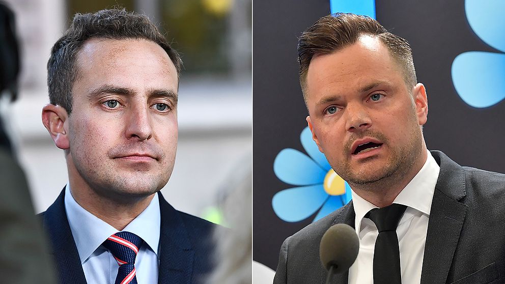 Tomas Tobé och Adam Marttinen, rättspolitiska talespersoner för M respektive SD.