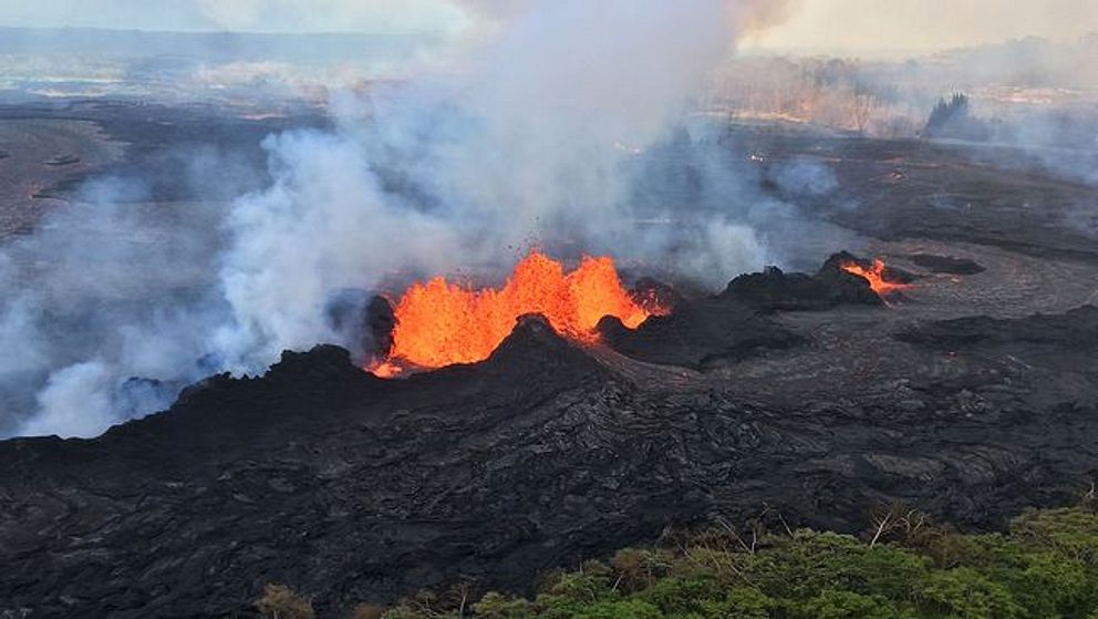 Efter vulkanutbrottet på Hawaii – lava hotar kraftverk