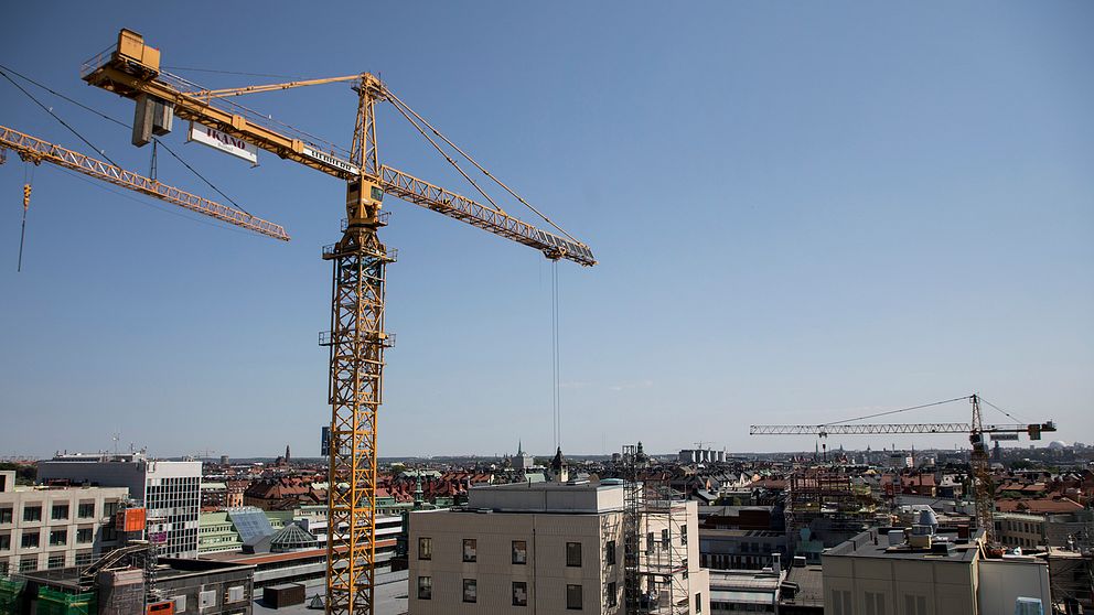 Byggkran i Stockholm.
