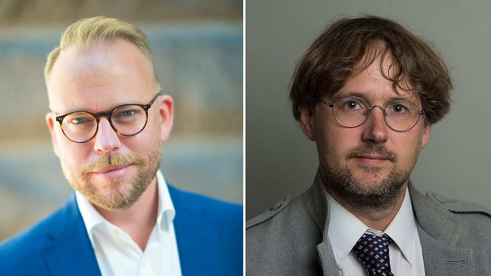 Olov Lavesson (M) och Niclas Malmberg (MP).