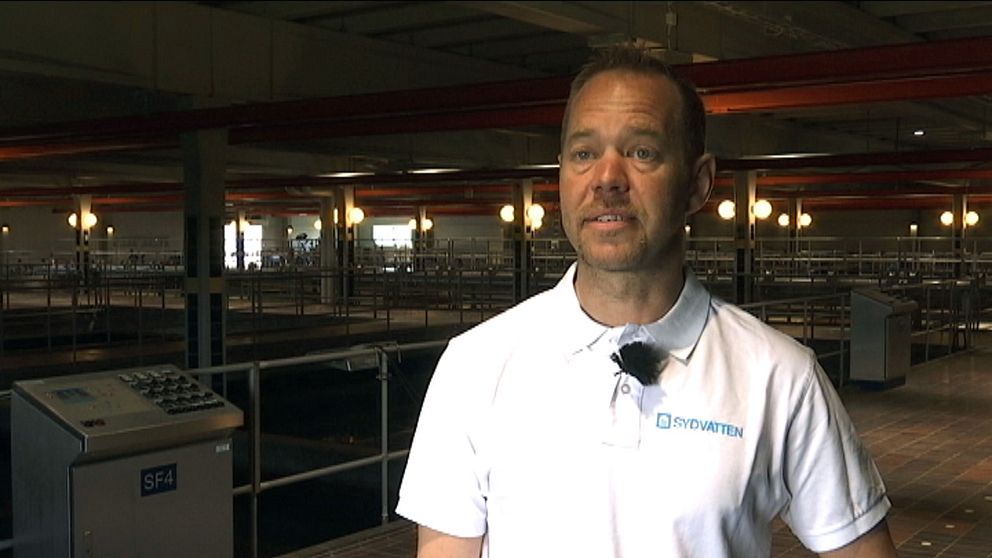 Per Johansson,produktionschef på Ringsjöverket i Stehag i vattenverkets lokaler.