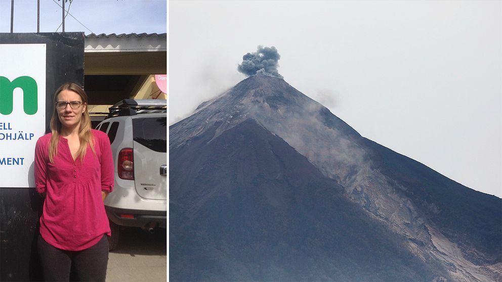 Guatemala-bon Kristina Jannerbo och vulkanen Fuego