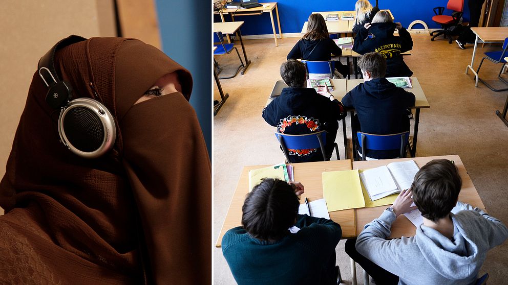 Det ska bli olagligt att bära exempelvis burka eller niqab i klassrummet.