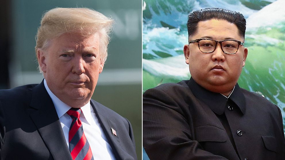 Donald Trump och Kim Jong-Un.
