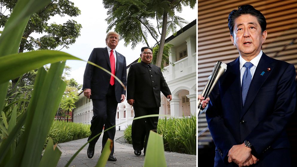 USA:s president Donald Trump fick till ett möte i Singapore med Nordkoreas diktator Kim Jong-Un, nu hoppas Japans premiärminister Shinzo Abe på en liknande träff.