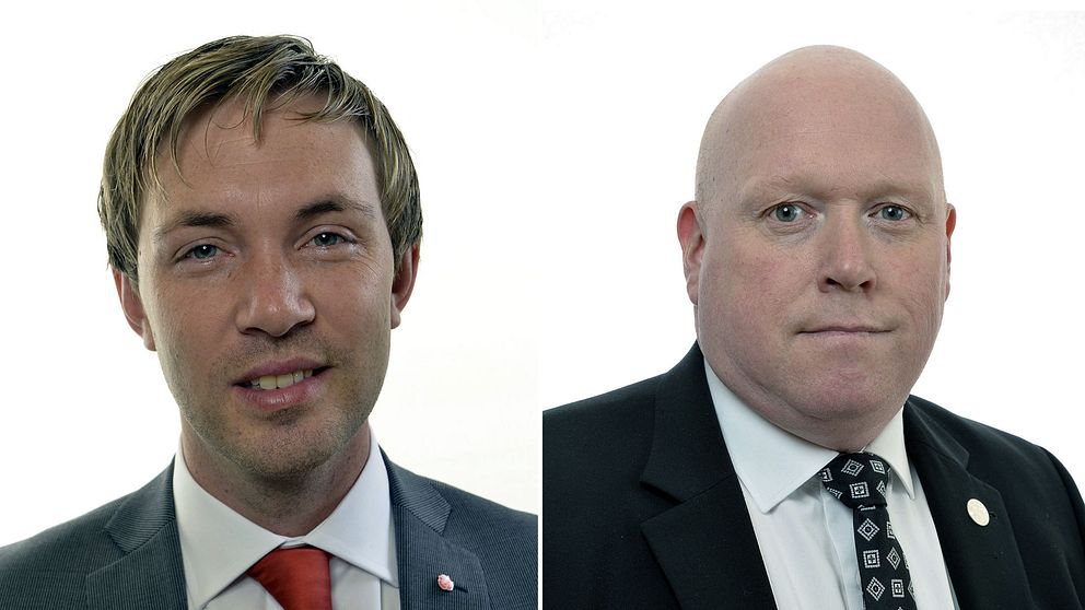 Från vänster: Magnus Manhammar (S) och Magnus Persson (SD).