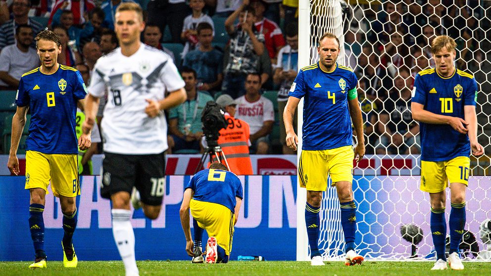Sverige deppar efter Marco Reus kvittering till 1–1 i den 48:e minuten.