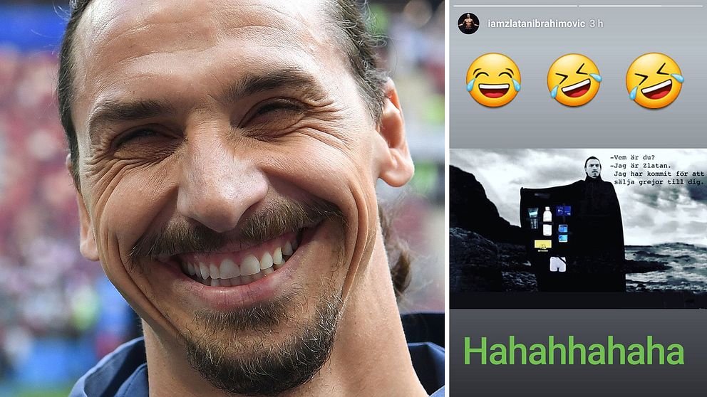Åsa Wiberg fick Zlatan att skratta en hel del med sin bild. Fotbollsstjärnan valde att dela den på Instagram.