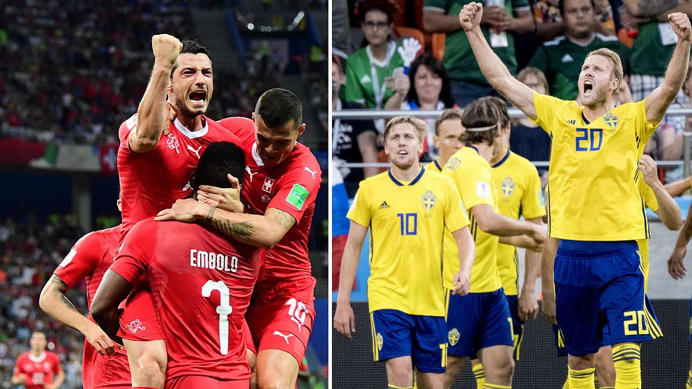 Ola Toivonen och hans kollegor i svenska fotbollslandslaget ställs mot Schweiz i åttondelsfinalen i VM