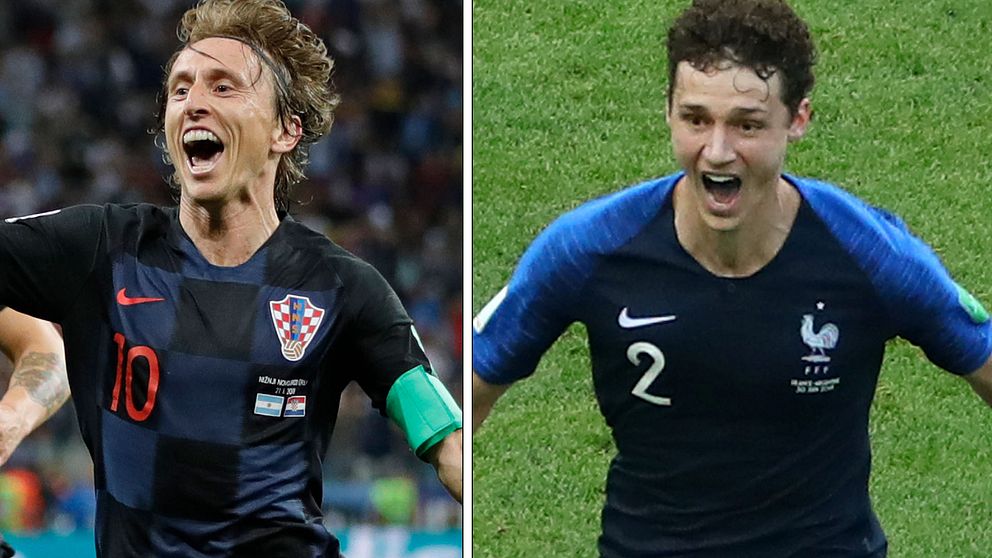 Kroatiens Luka Modric och Frankrikes Benjamin Pavard har bjudit på vackra mål.