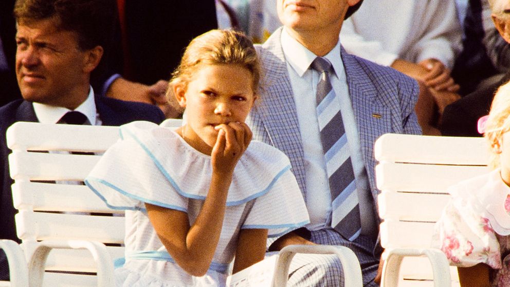 Kronprinsessan Victoria vid firandet på Öland den 14:e juli 1987.