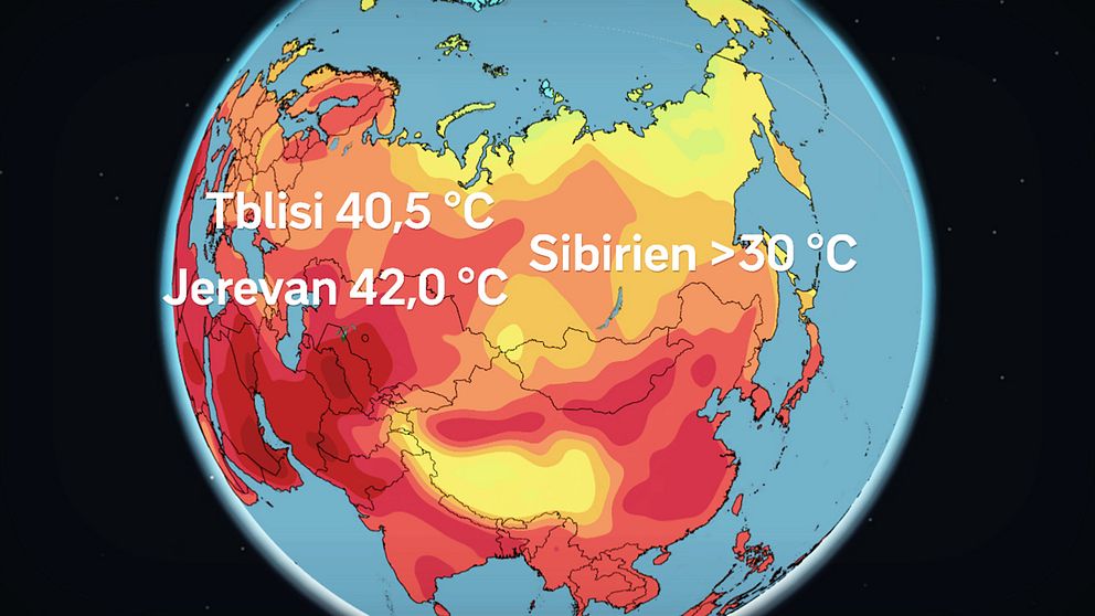 I delar av norra Sibirien var temperaturerna ovanligt höga under juni månad, enligt WMO, den meteorologiska världsorganisationen. I Tblisi i Georgien uppmättes nytt värmerekord, även i Jerevan i Armenien.