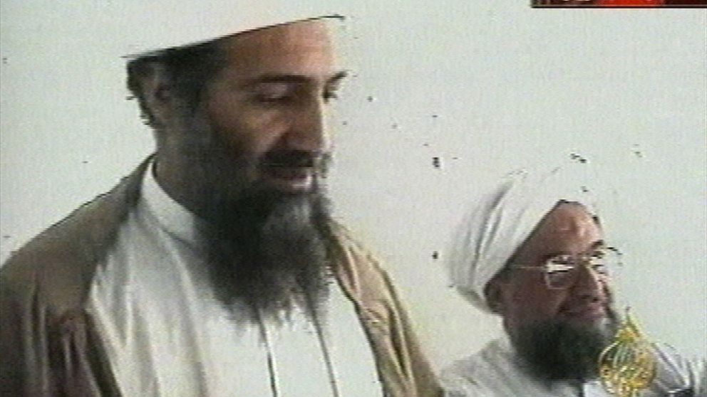 Bild av video som publicerades av Qatars Al-Jazeera tv-sändning den 5 oktober 2001.