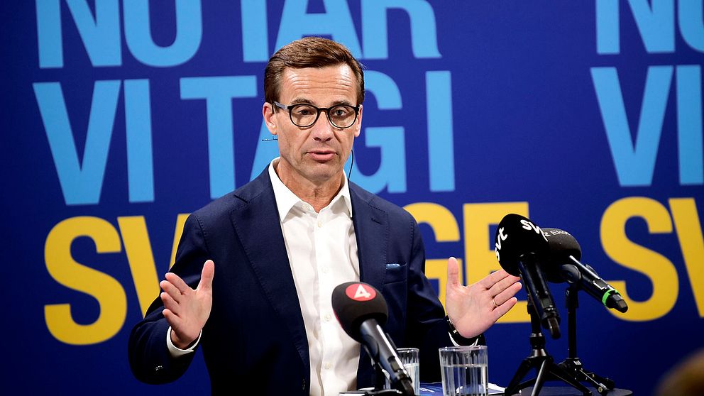 Moderaternas partiledare, Ulf Kristersson (M) håller en pressträff om prioriterade nya ekonomiska reformer.