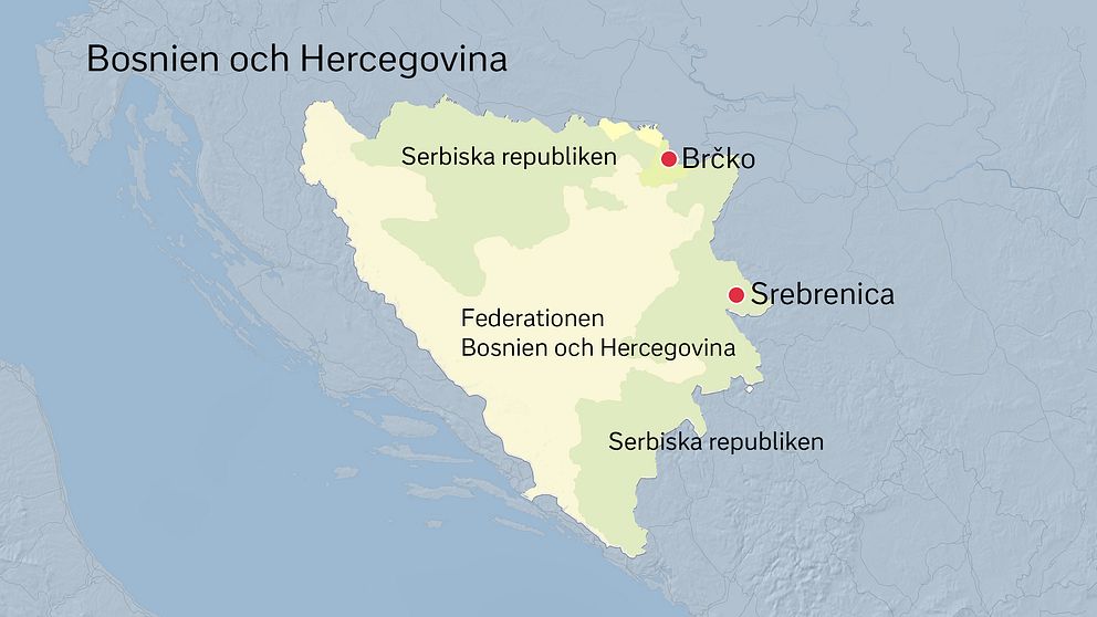 I landet Bosnien och Hercegovina finns de två autonoma områdena Serbiska republiken och Federationen Bosnien och Hercegovina. Området Brčko är direkt underställt de centrala myndigheterna.