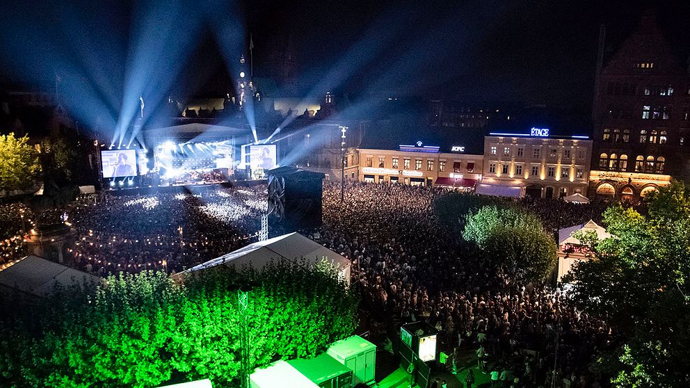 Drönarbild över Malmöfestivalen