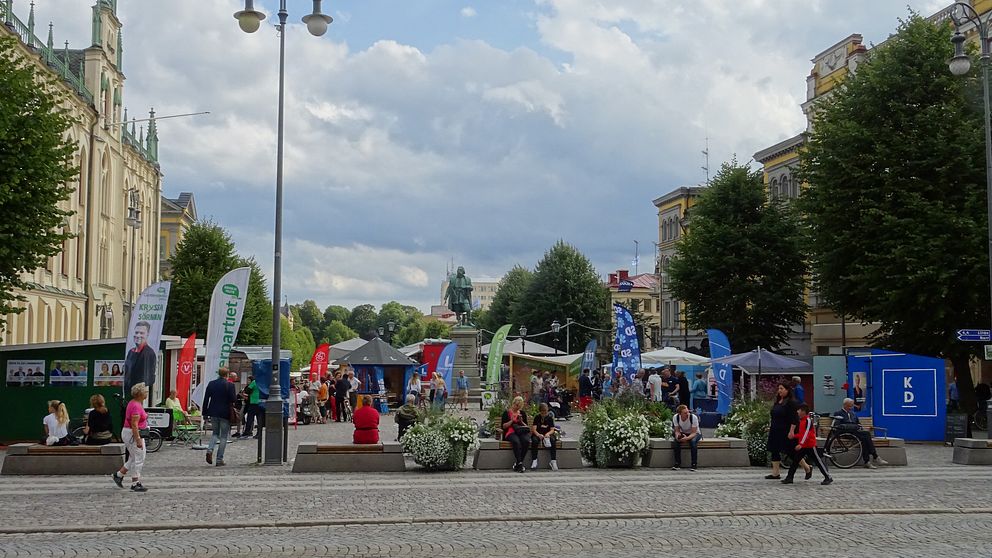 Valstugor på Stortorget i Örebro 2018