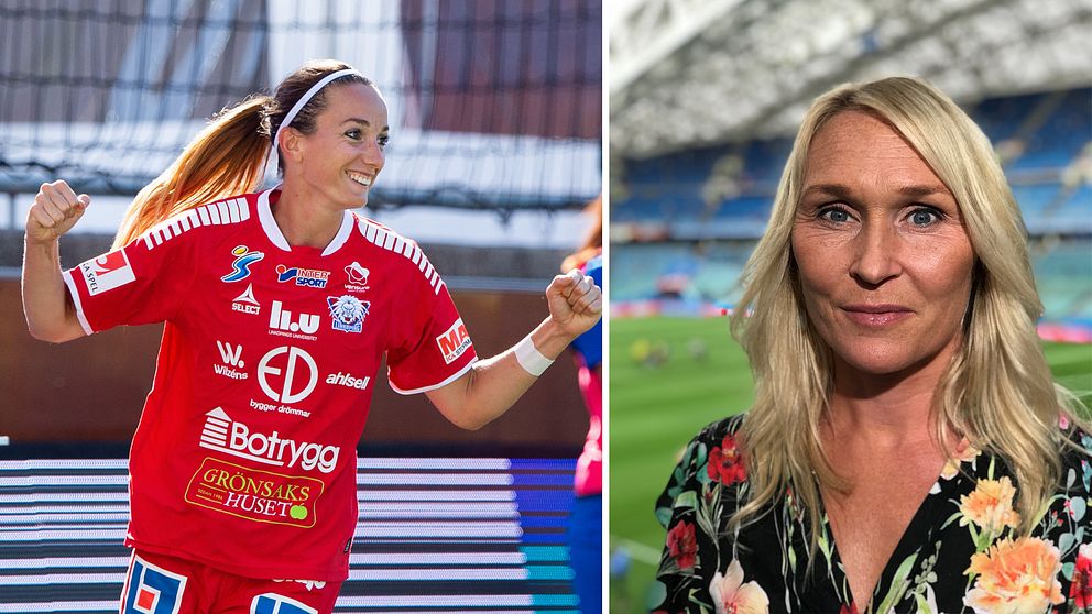 Kosovare Asllani och Frida Östberg.