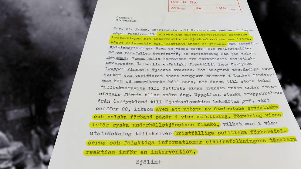 I rapporter till UD beskriver den svenske generalkonsuln invasionen som dåligt förberedd.