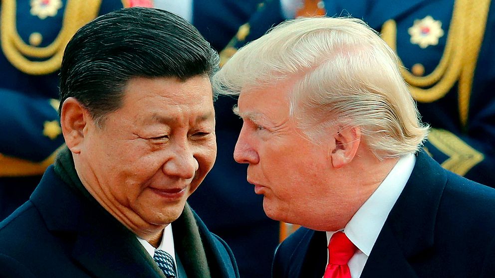 Kinas president Xi Jinping och USA:s president Donald Trump