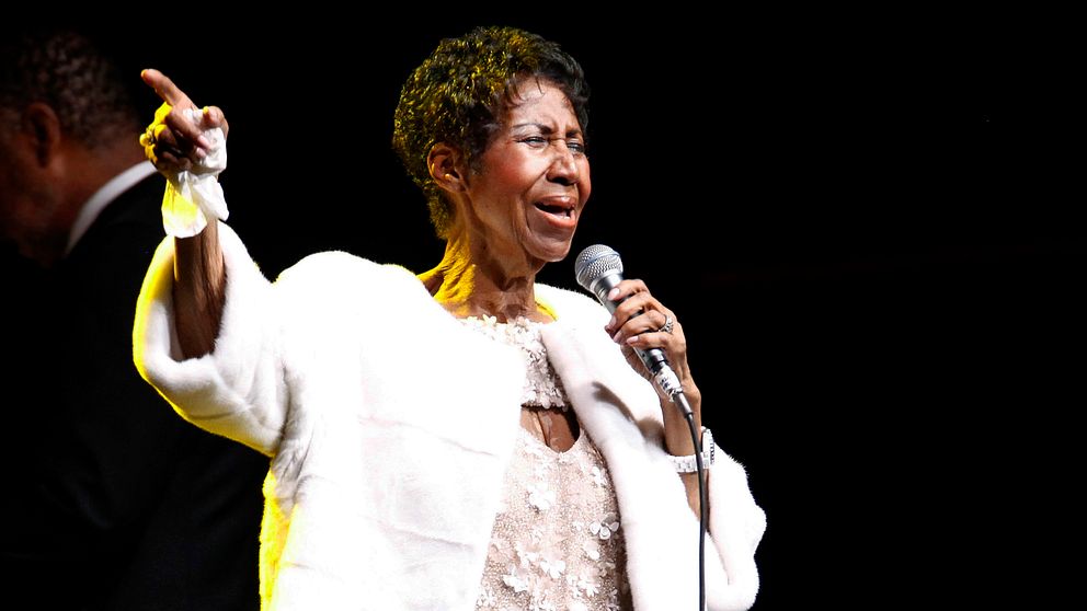 Aretha Franklin på scen.