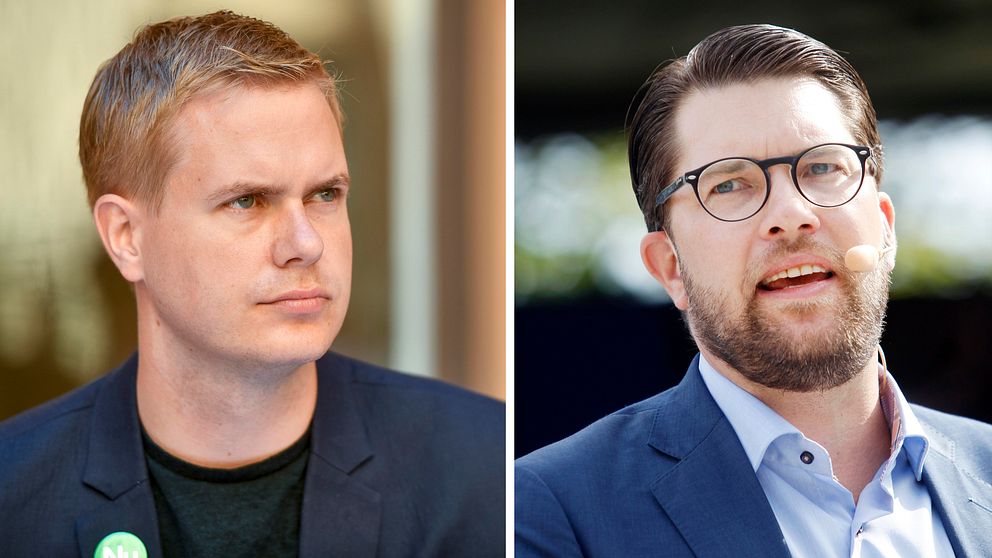 Bild till vänster på Fridolin och bild till höger på Åkesson.