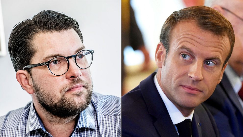 Emmanuel Macron och Jimmi Åkesson.