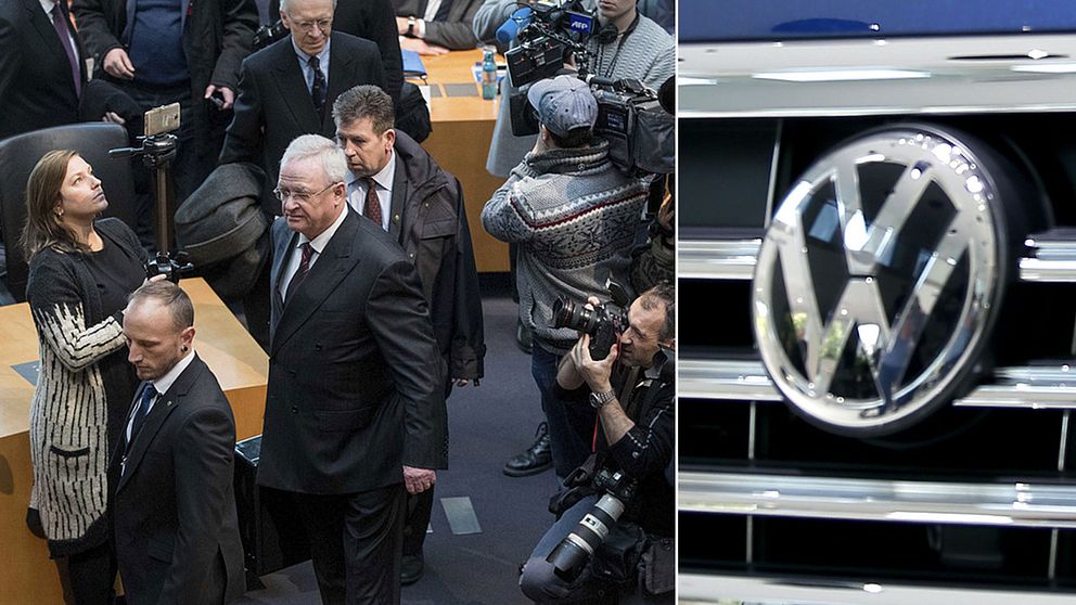 VW:s förre VD Martin Winterkorn kommer in i förbundsdagen 2017.