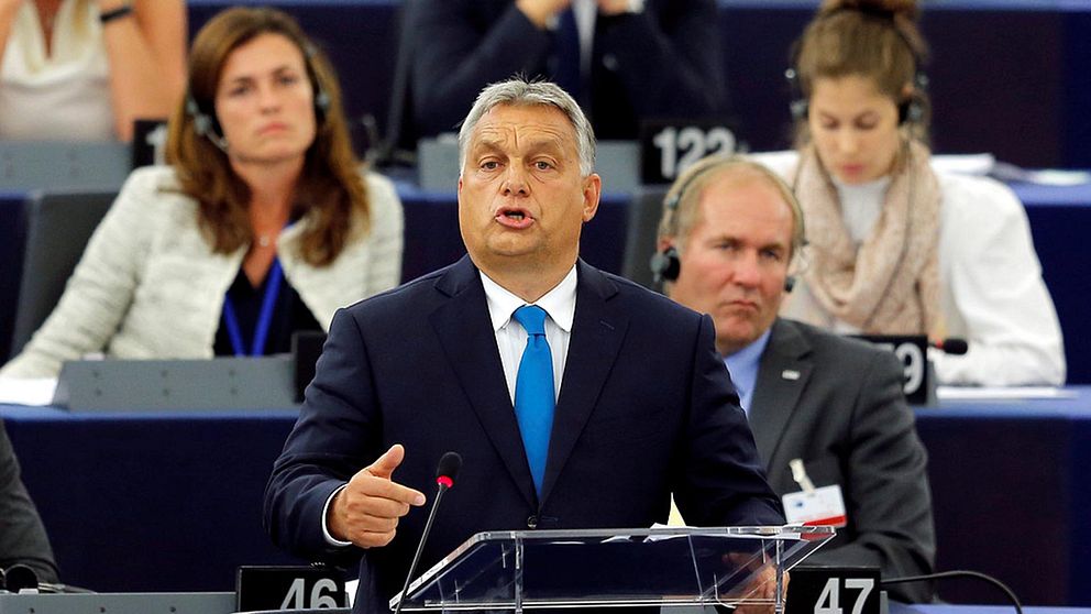 Ungerns premiärminister Viktor Orbán hävdade vid debatten i Europaparlamentet att Ungern kommer att fortsätta att skydda sina gränser.
