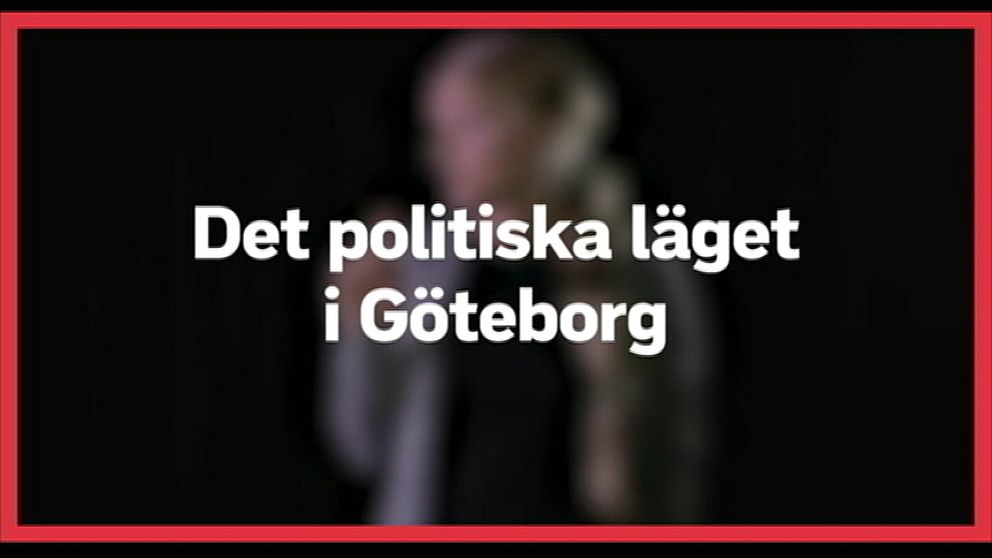 En bild med en röd ruta där det står ”Det politiska läget i Göteborg efter valet”.
