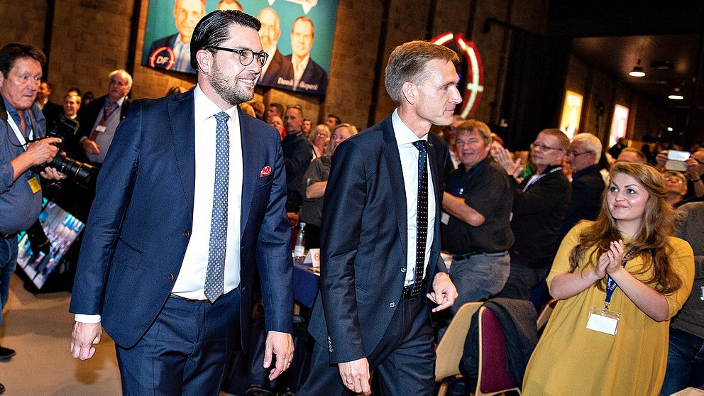 Sverigedemokraternas ledare Jimmie Åkesson och Dansk Folkepartis ledare Kristian Thulesen Dahl
