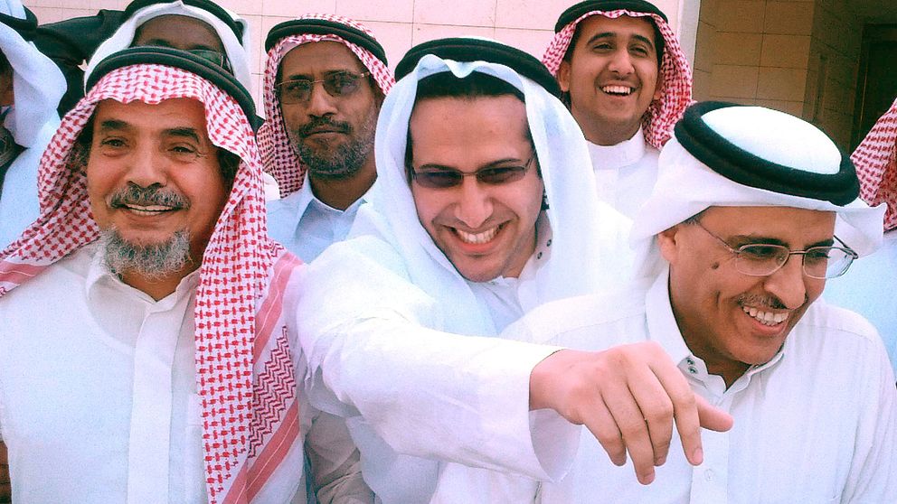 De tre saudiska pristagarna (främre raden från vänster): Abdullah al-Hamid, Waleed Abu al-Khair och Mohammad Fahad al-Qahtani har alla gemensamt att de kämpar för reformet i Saudiarabien, alla tre sitter även fängslade på grund av sin aktivism.
